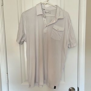 Under Armour white polo with a pocket. Size XL